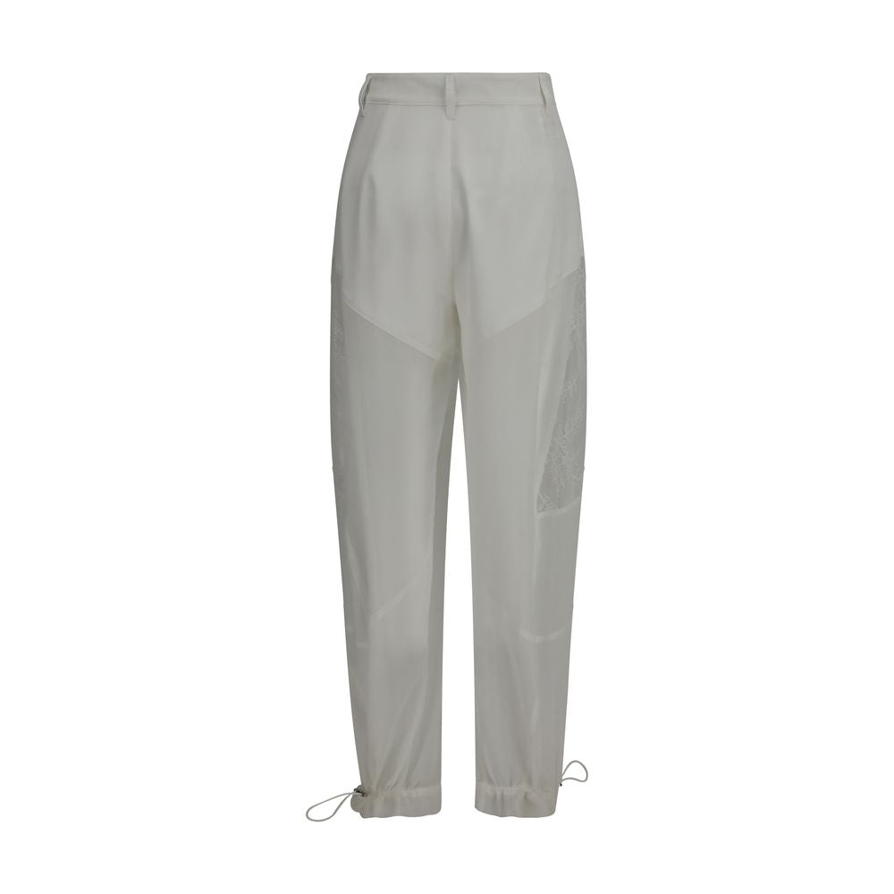 PINKO White Polyester Casual Pants PINKO