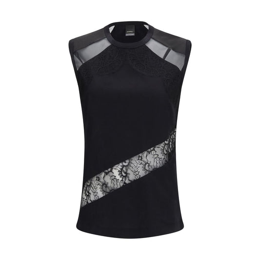 PINKO Black Cotton Top PINKO