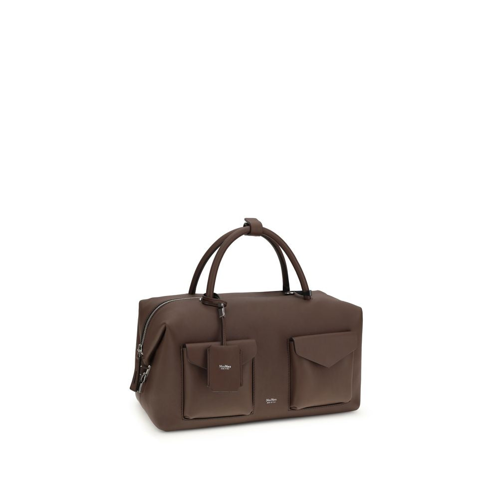 Max Mara Brown Calf Leather Bos Taurus Handbag Max Mara