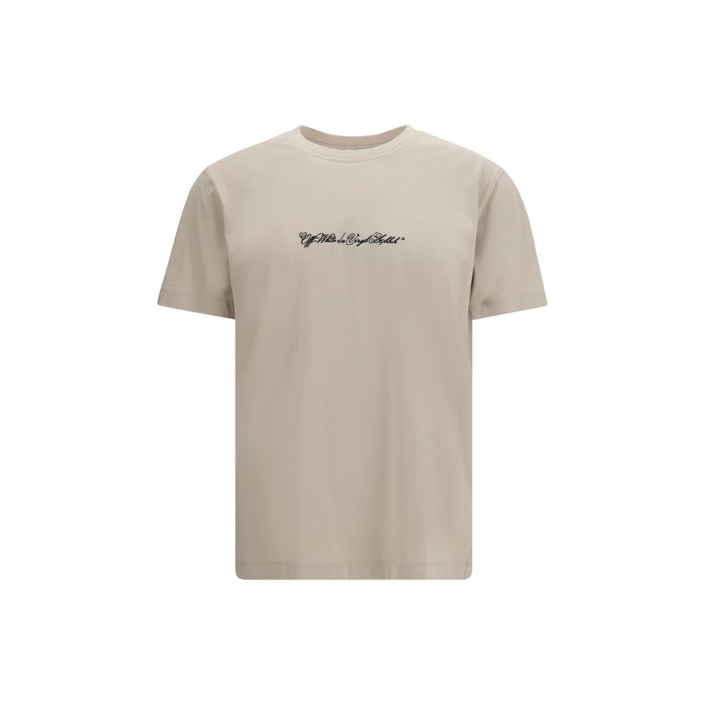 Off-White Beige Cotton T-Shirt Off-White