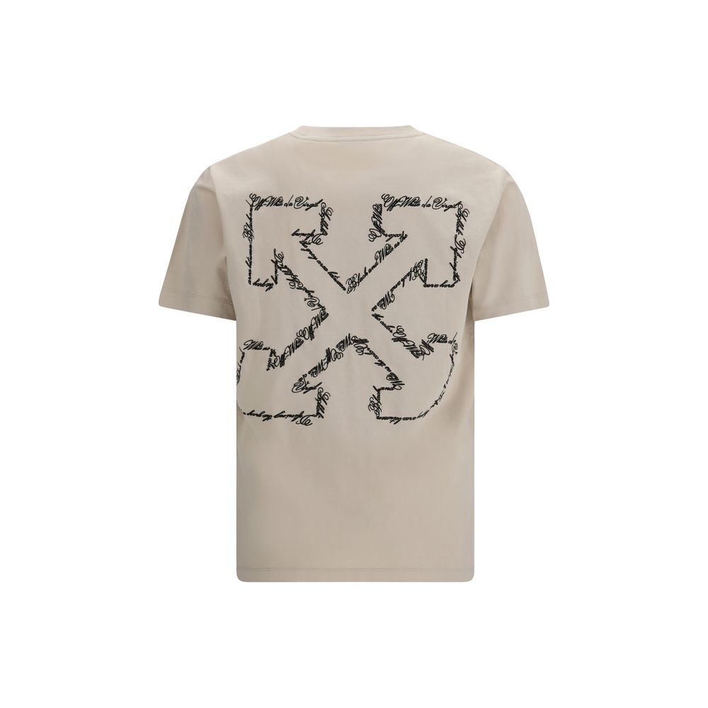 Off-White Beige Cotton T-Shirt Off-White