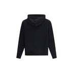 Black Off-White cotton sweatshirt with minimal branding, featuring a relaxed fit and ribbed cuffs and hem.