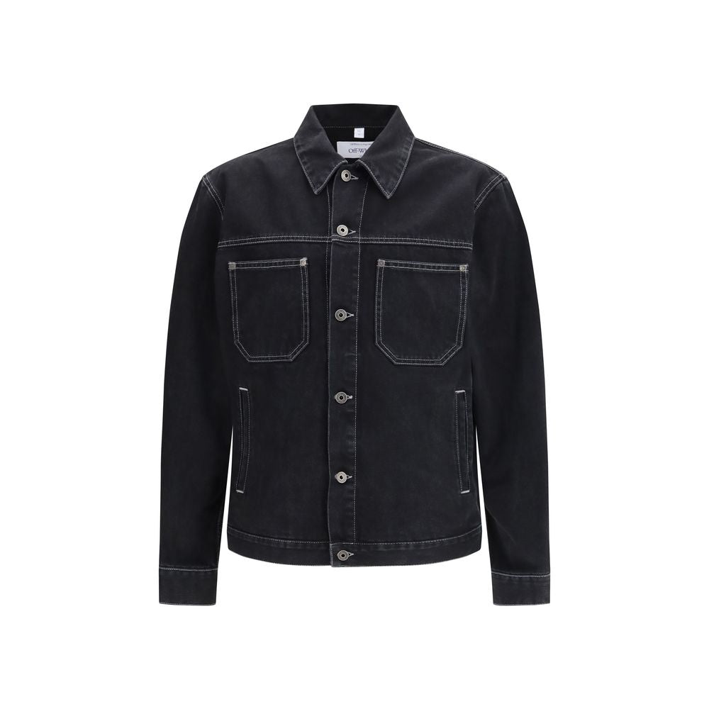 Off-White Black Cotton Denim Jacket Off-White