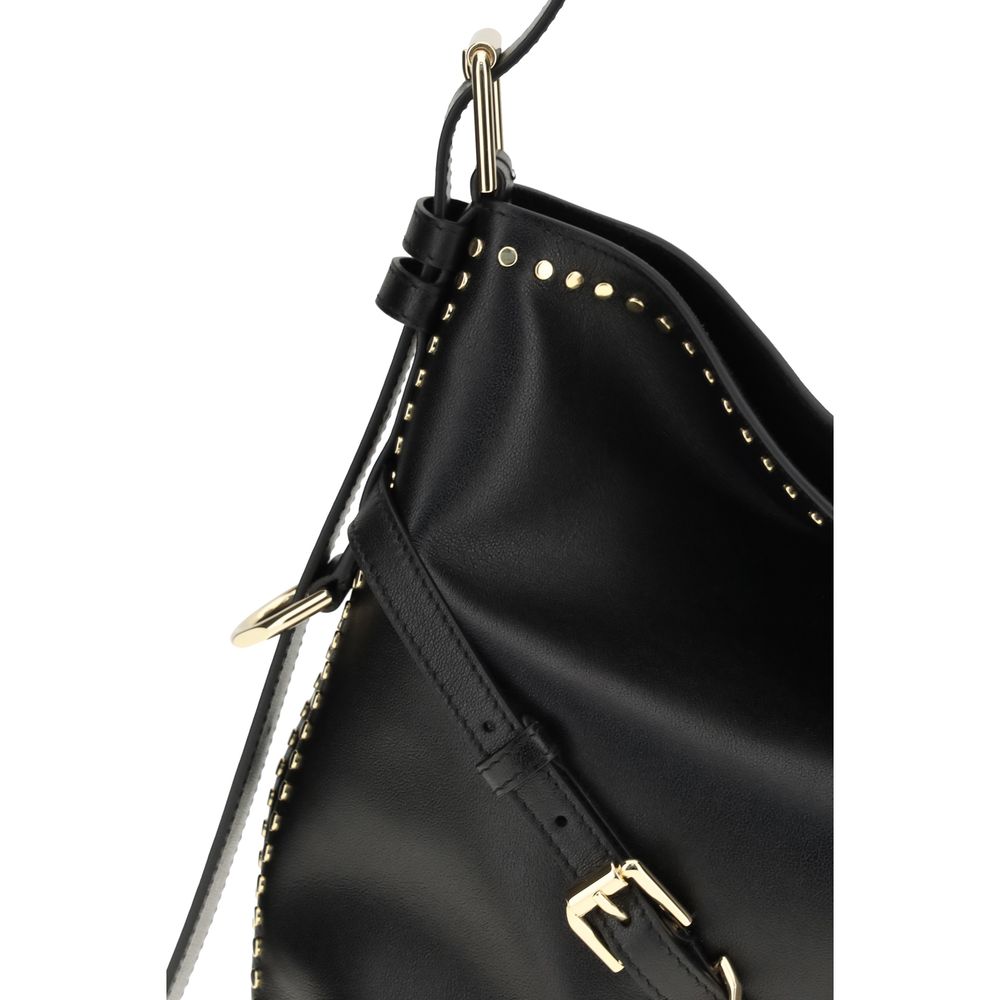 Givenchy Black Calf Leather Bos Taurus Shoulder Bag with silver hardware and sleek design.