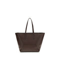 Brunello Cucinelli Brown Calf Leather Bos Taurus Shoulder Bag Brunello Cucinelli