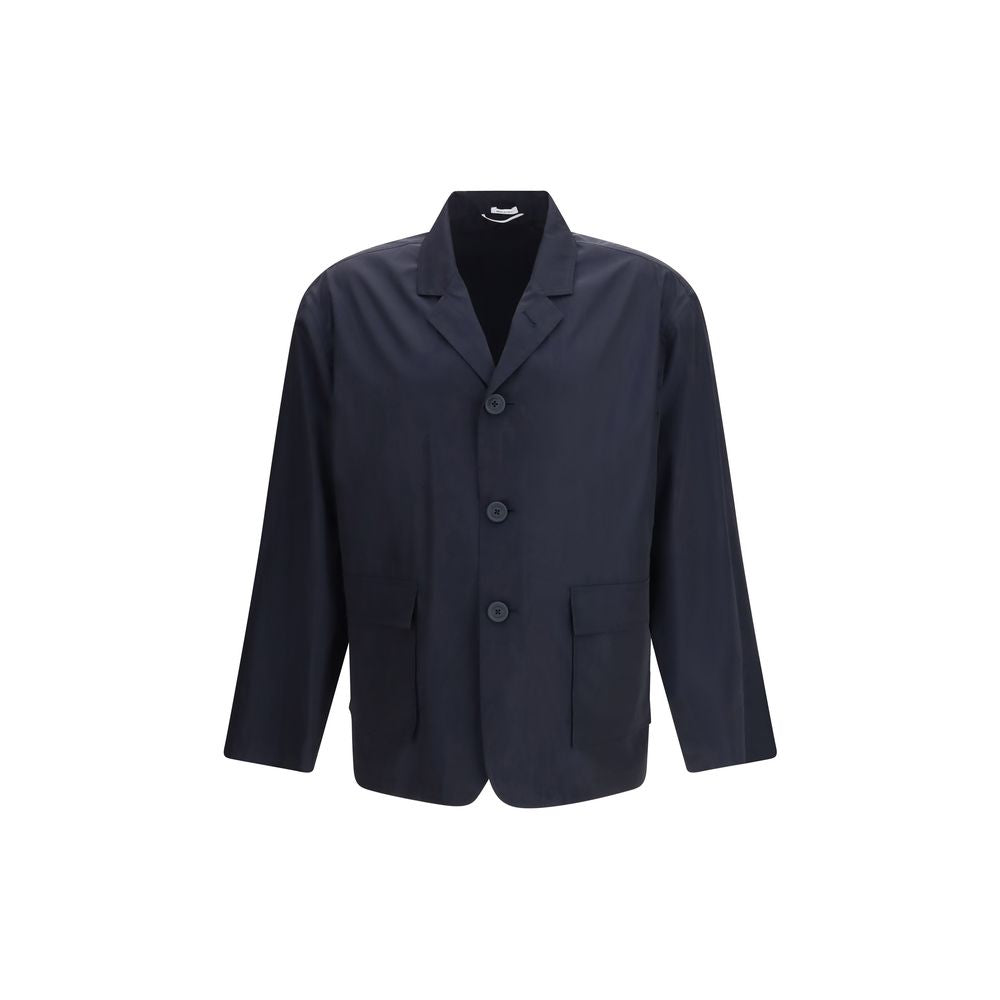Thom Browne Blue Polyester Coat Thom Browne