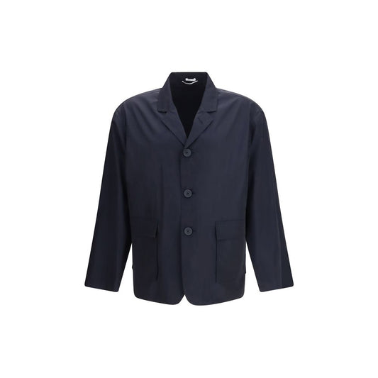 Thom Browne Blue Polyester Coat Thom Browne