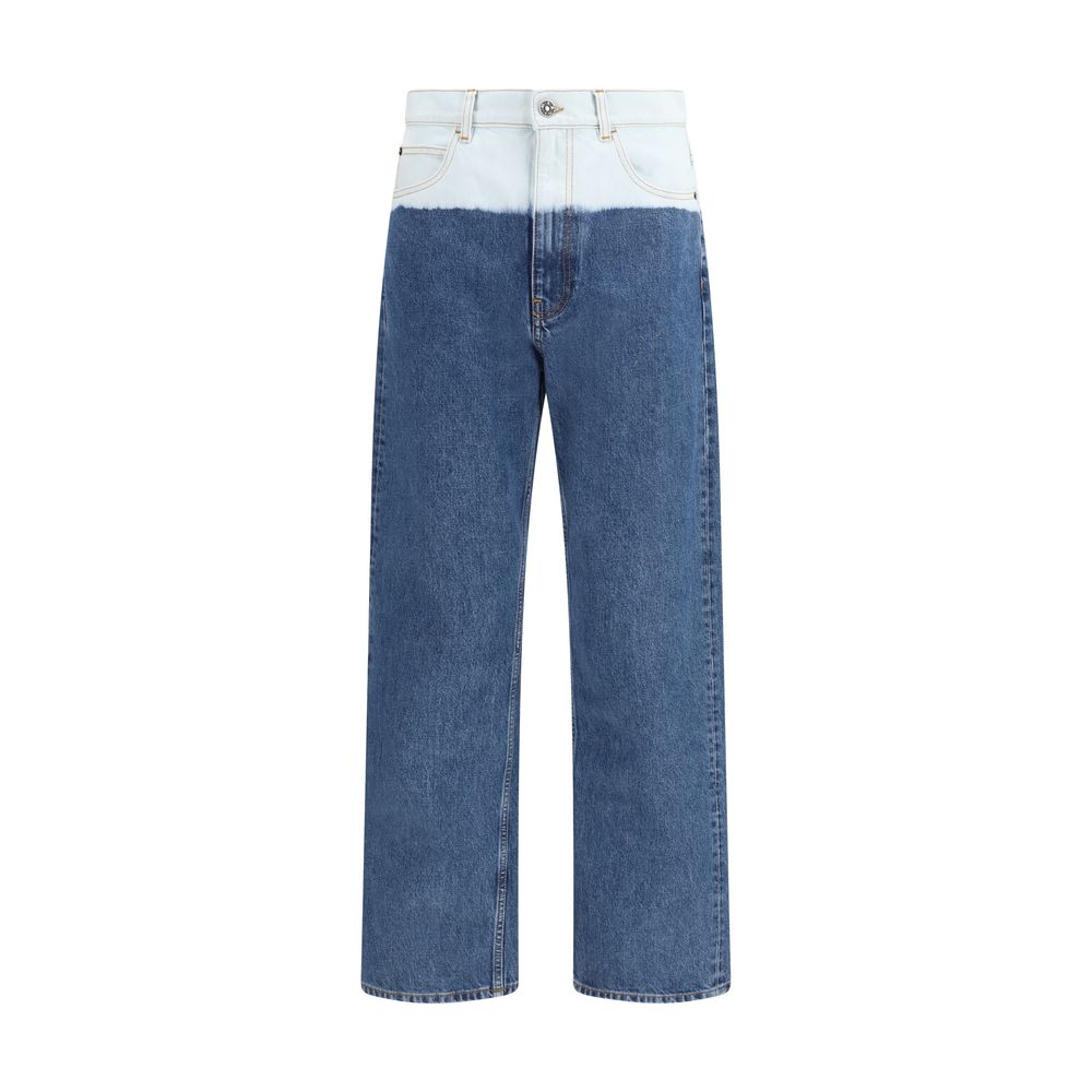 Marni Blue Cotton Straight-Leg Jeans Marni