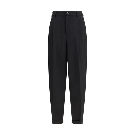 Marni Black Fleece Wool Casual Pants Marni