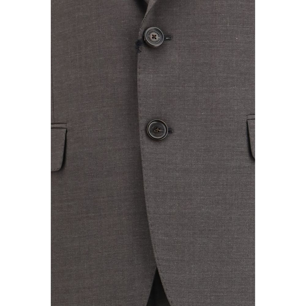 Dsquared² Gray Fleece Wool Two-Piece Suit Dsquared²