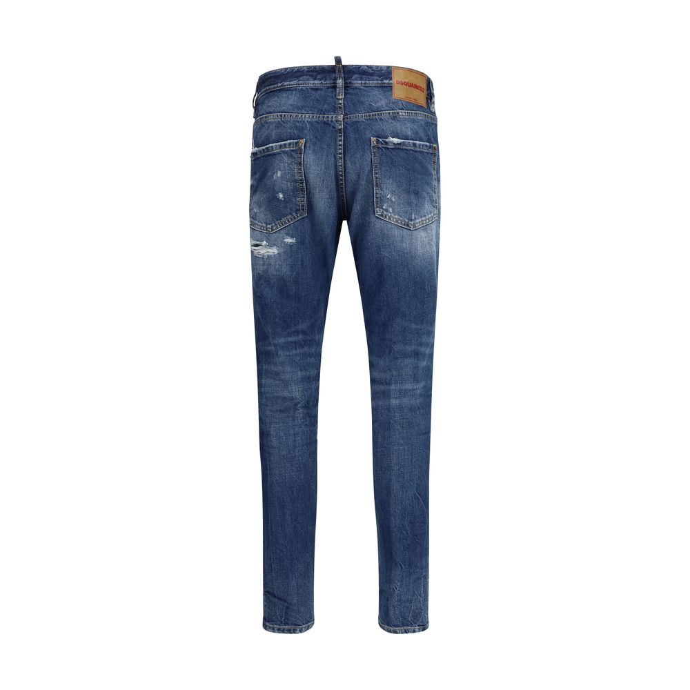 Dsquared² Blue Cotton Slim Fit Jeans Dsquared²