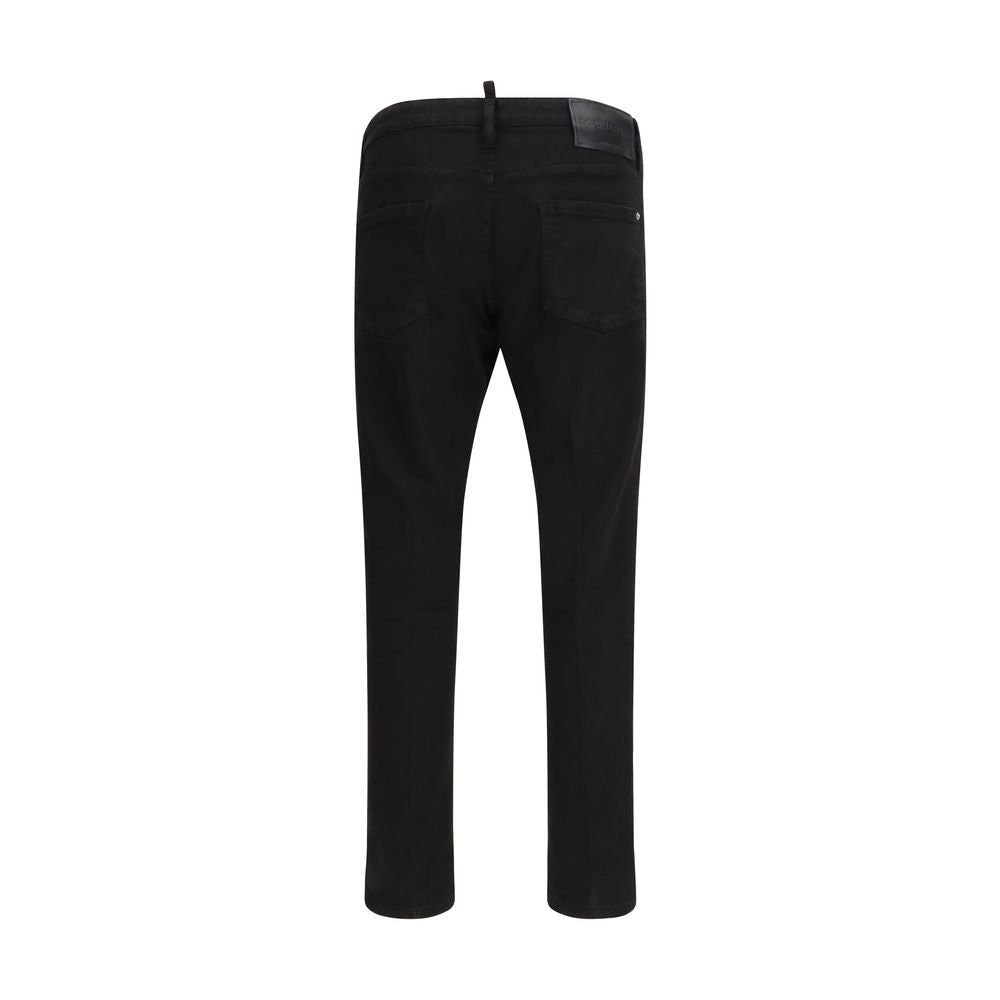 Dsquared² Black Cotton Slim Fit Jeans Dsquared²