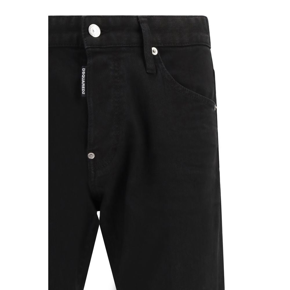 Dsquared² Black Cotton Slim Fit Jeans Dsquared²