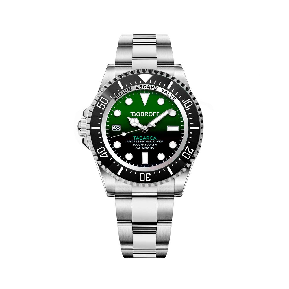Bobroff Silver Stainless Steel Sport Watch Bobroff