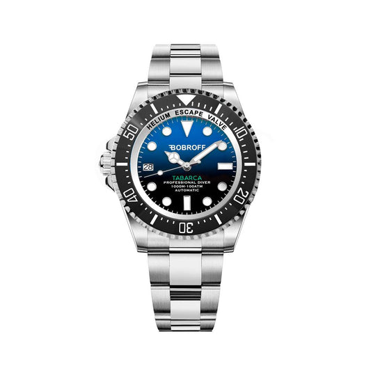 Bobroff Silver Stainless Steel Sport Watch Bobroff