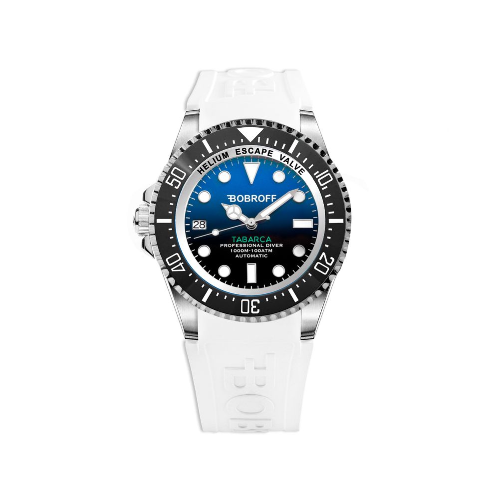 Bobroff White Rubber Sport Watch Bobroff