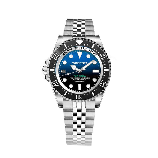 Bobroff Silver Stainless Steel Sport Watch Bobroff