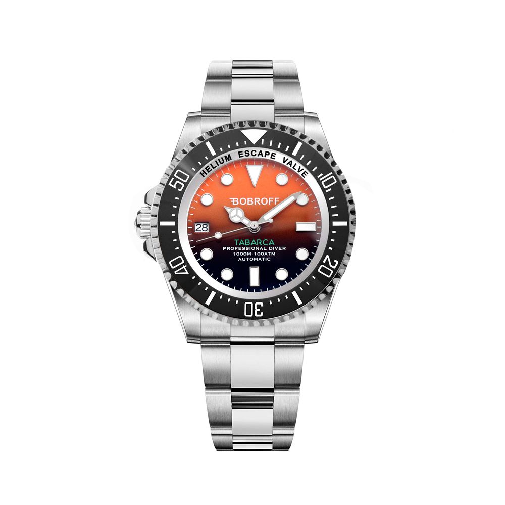 Bobroff Silver Stainless Steel Sport Watch Bobroff