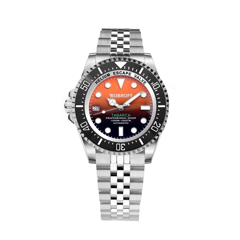 Bobroff Silver Stainless Steel Sport Watch Bobroff