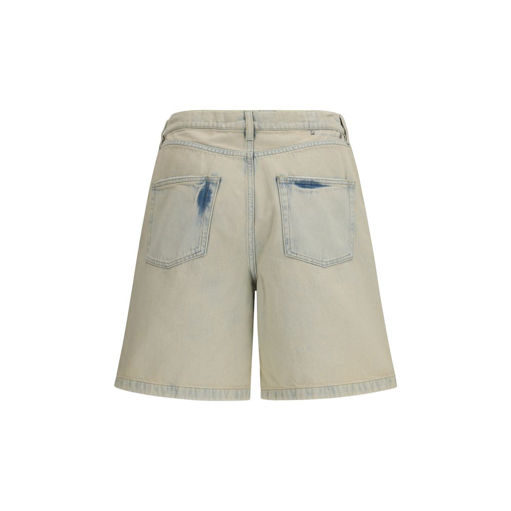Golden Goose Blue Cotton Bermuda Shorts Golden Goose