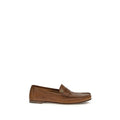 Versace Brown Calf Leather Bos Taurus Slip-On Loafers Versace