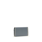 Valentino Garavani Blue Calf Leather Bos Taurus Wallet