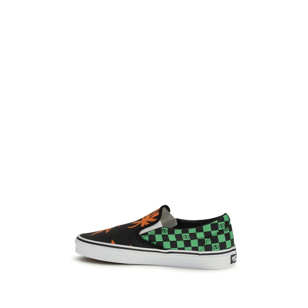 Valentino Garavani multicolor cotton low top sneakers with vibrant, stylish design and white rubber sole.
