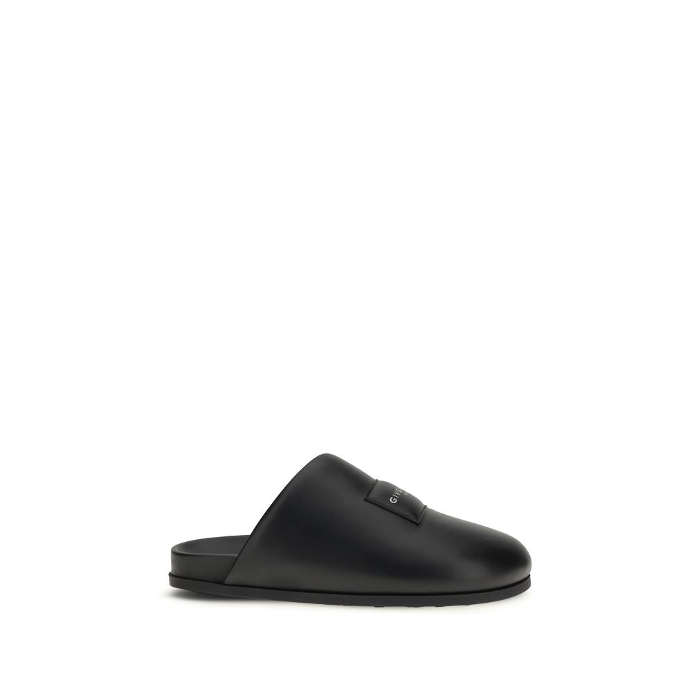 Givenchy Black Calf Leather Bos Taurus Mules Givenchy