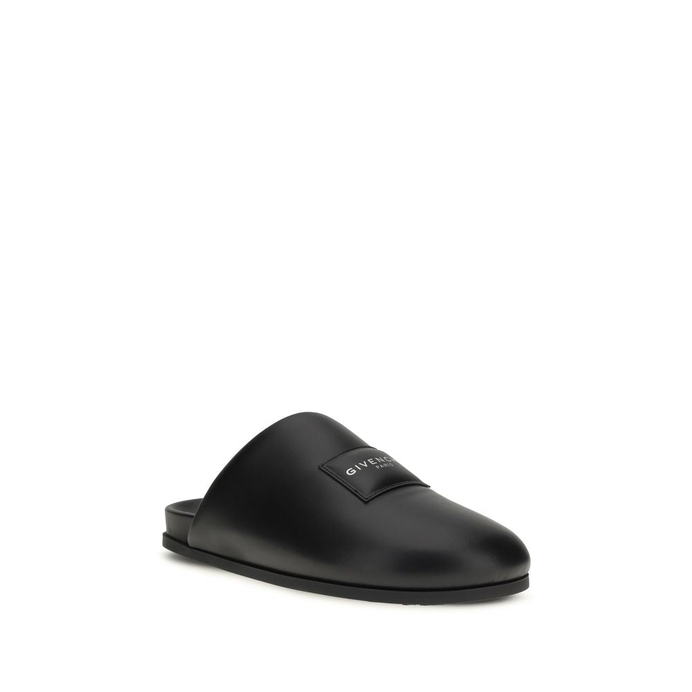 Givenchy Black Calf Leather Bos Taurus Mules Givenchy