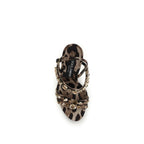 Dolce & Gabbana Brown Fabric Stiletto Heel Sandals Dolce & Gabbana