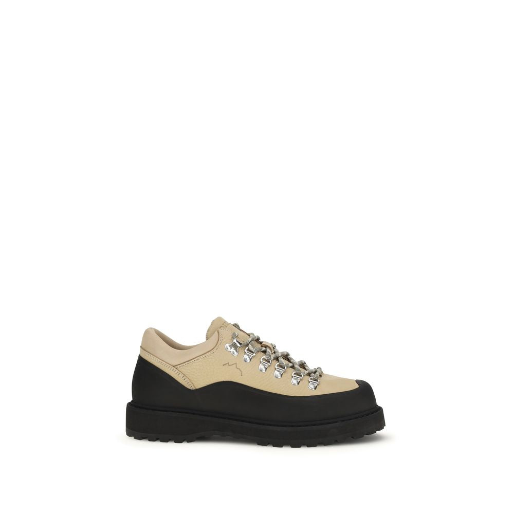 Diemme Beige Calf Leather Bos Taurus Lace-Up Boots Diemme