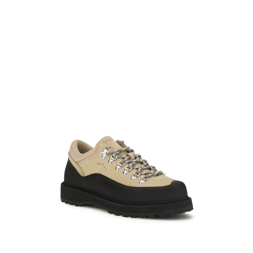 Diemme Beige Calf Leather Bos Taurus Lace-Up Boots Diemme