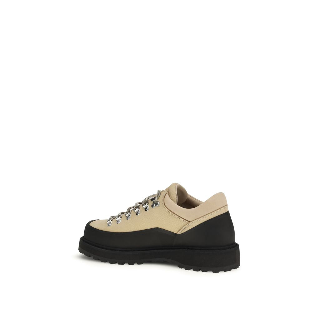 Diemme Beige Calf Leather Bos Taurus Lace-Up Boots Diemme