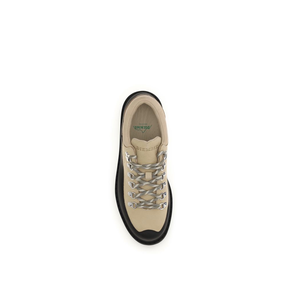 Diemme Beige Calf Leather Bos Taurus Lace-Up Boots Diemme