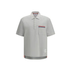 Thom Browne Gray Cotton Polo Shirt - Eljoys Fashion 