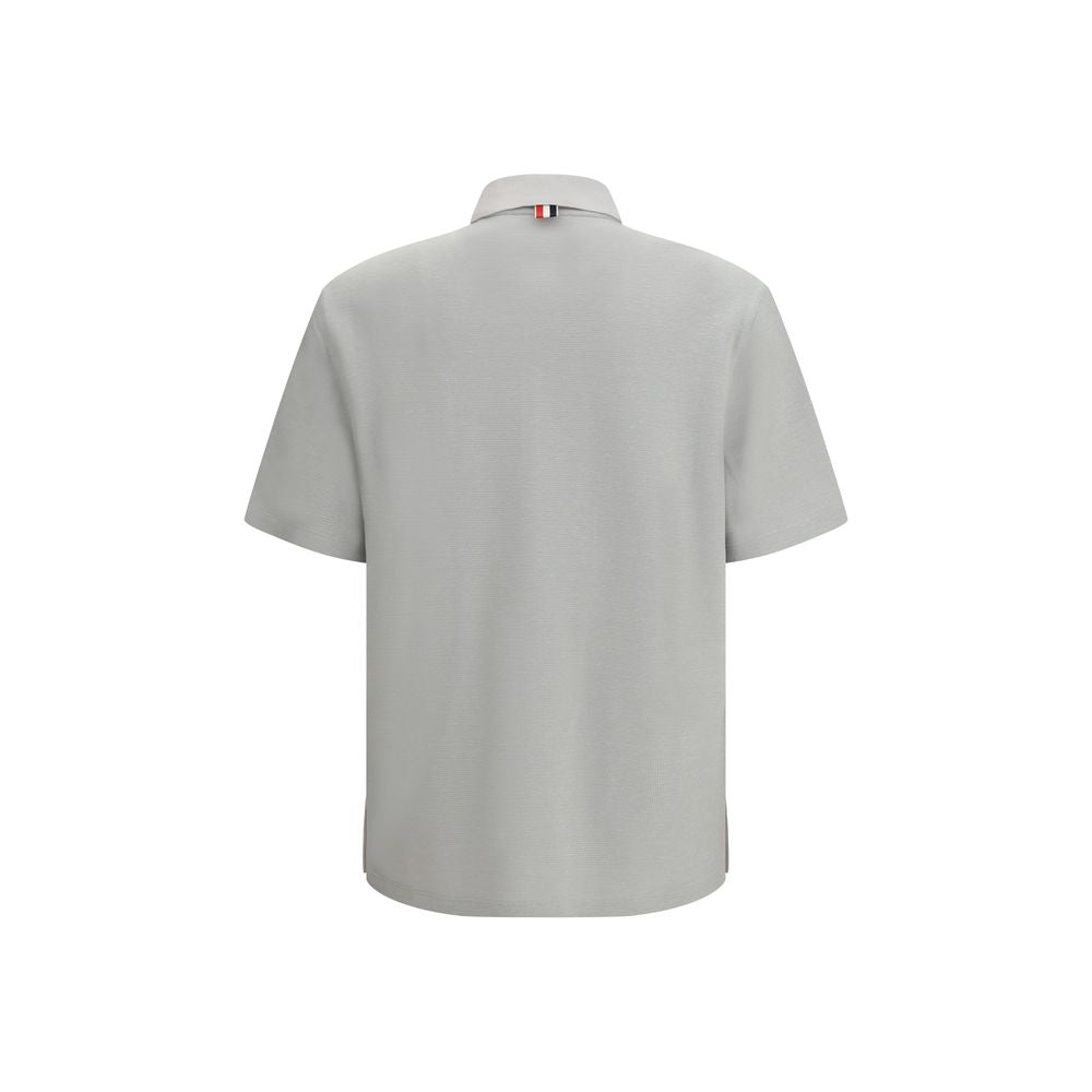 Thom Browne Gray Cotton Polo Shirt Thom Browne