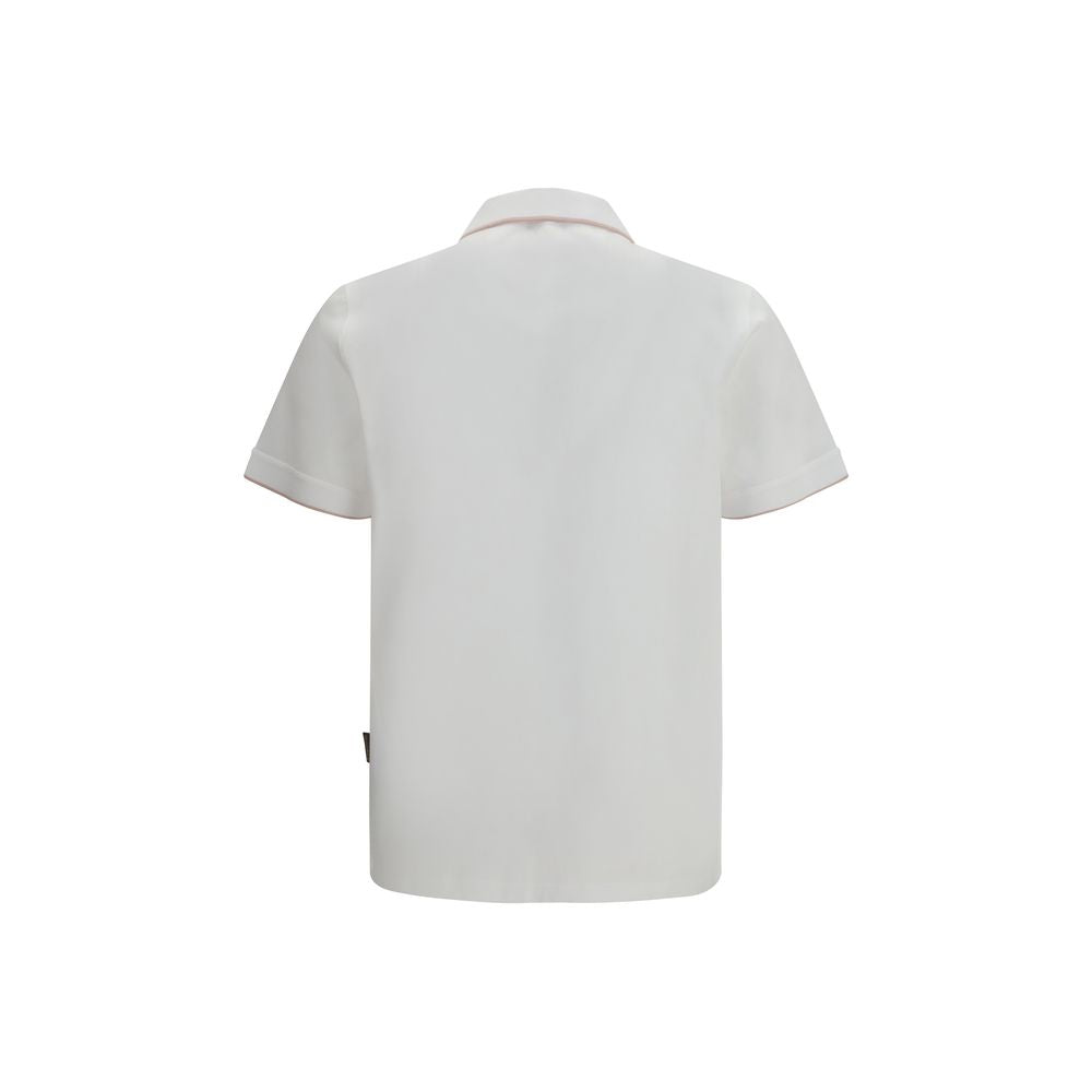MooRER White Cotton Polo Shirt MooRER