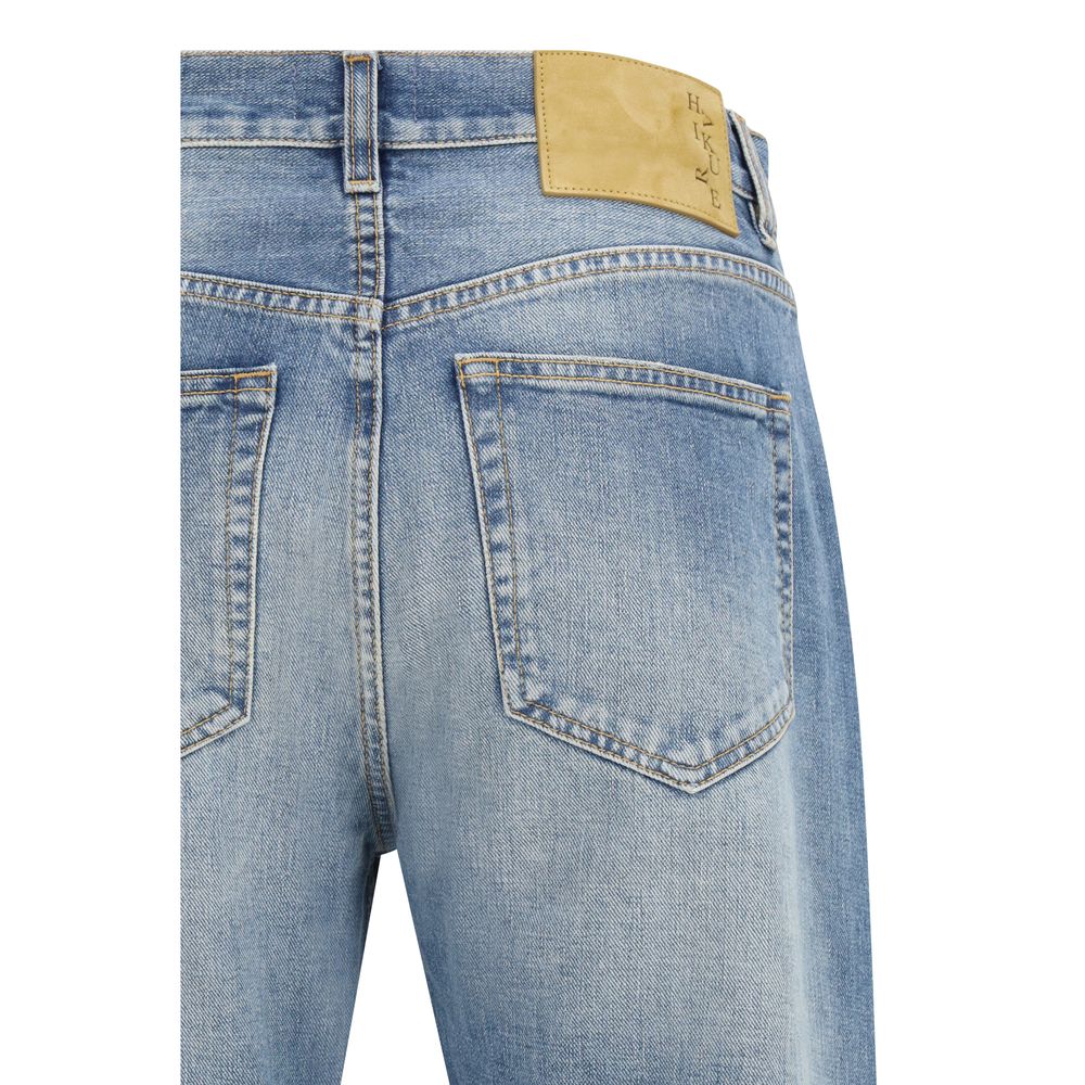 Haikure Blue Cotton Straight-Leg Jeans Haikure