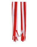 Dolce & Gabbana Red White Stripes Nylon Elbow Length Women Gloves - Eljoys Fashion 