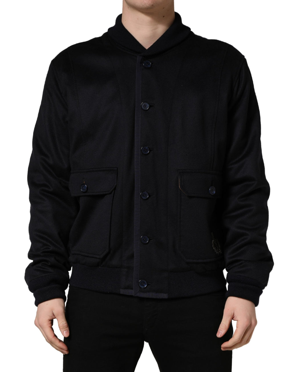 Dolce & Gabbana Black Cashmere Knitted Button Down Jacket - Eljoys Fashion 