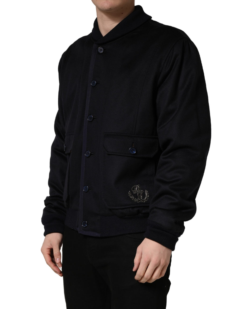 Dolce & Gabbana Black Cashmere Knitted Button Down Jacket - Eljoys Fashion 