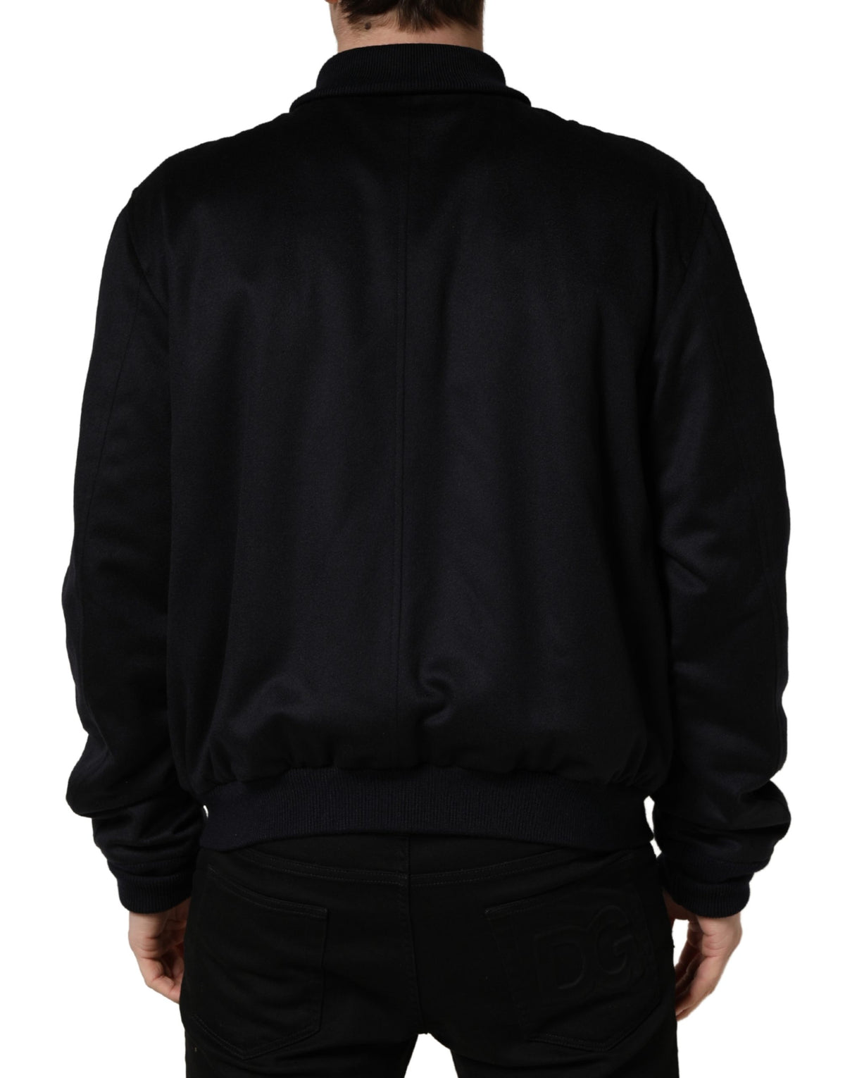 Dolce & Gabbana Black Cashmere Knitted Button Down Jacket - Eljoys Fashion 