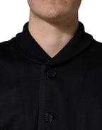 Dolce & Gabbana Black Cashmere Knitted Button Down Jacket - Eljoys Fashion 