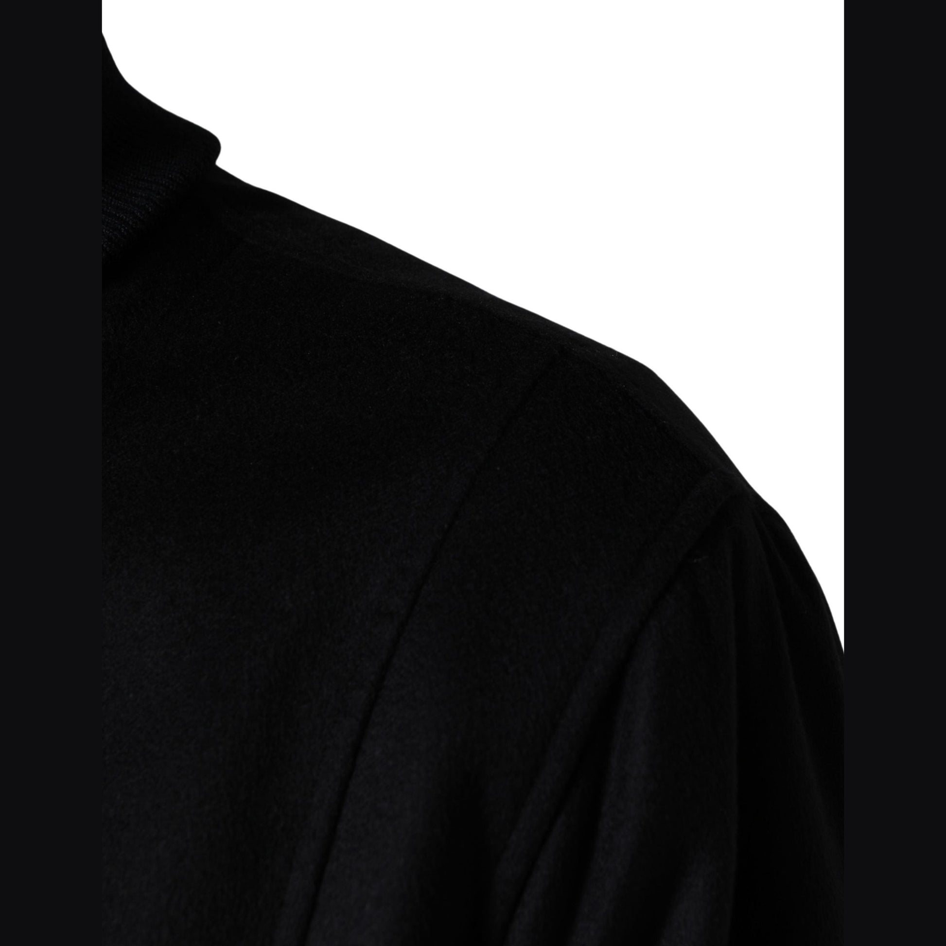 Dolce & Gabbana Black Cashmere Knitted Button Down Jacket