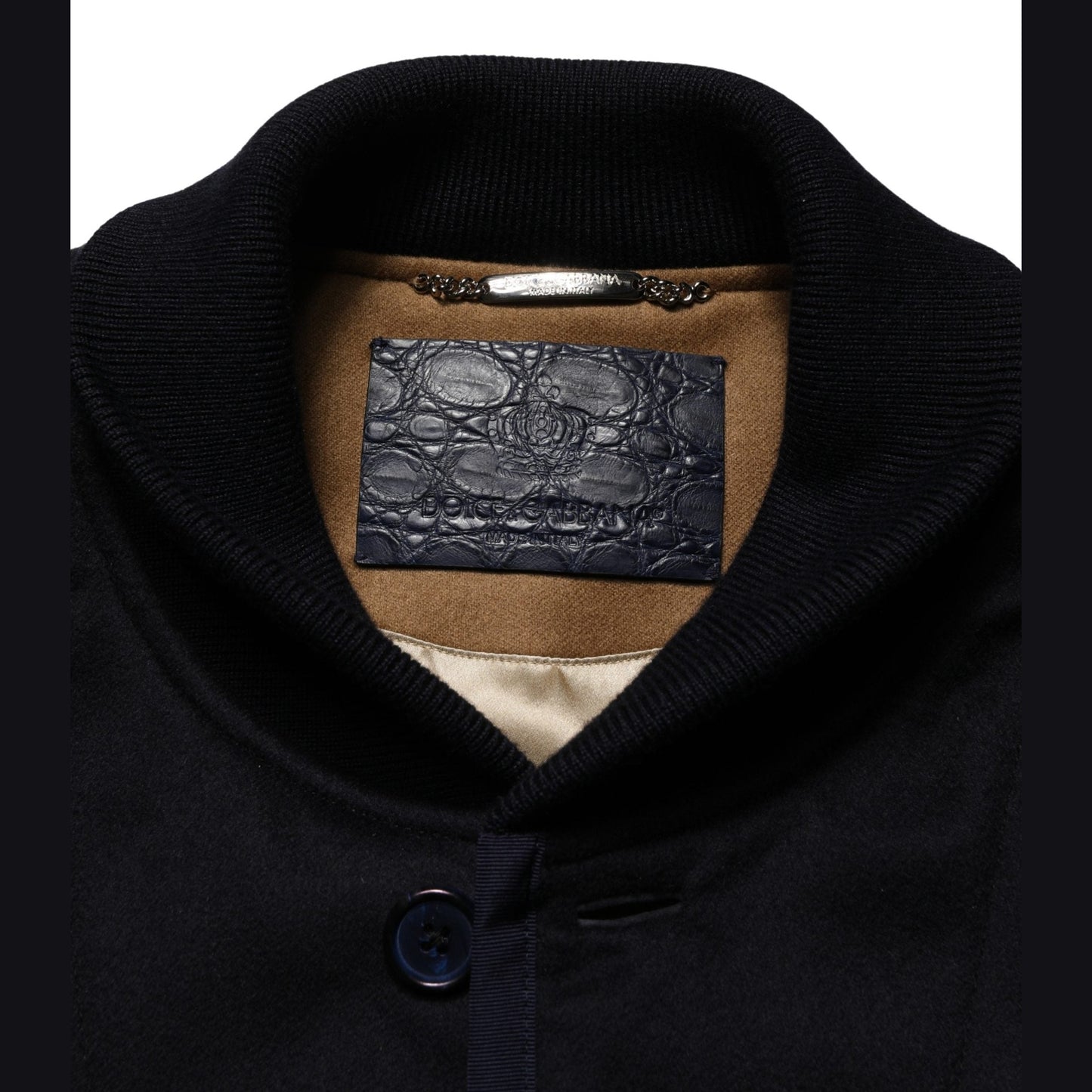 Dolce & Gabbana Black Cashmere Knitted Button Down Jacket