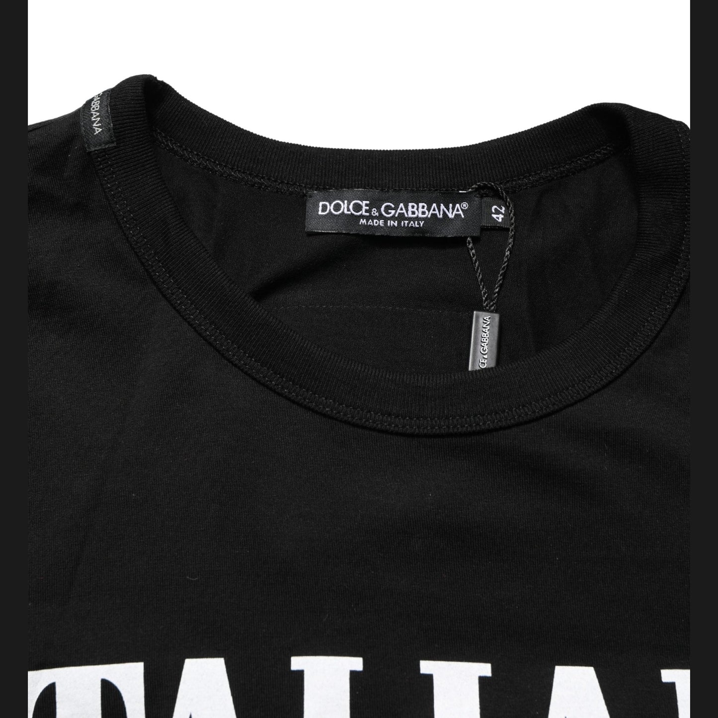 Dolce & Gabbana Black Italians Do It Better Camo Pocket Men T-shirt