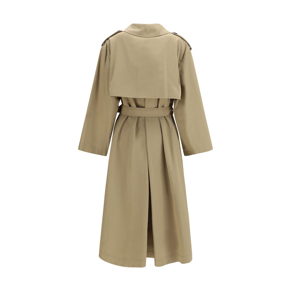 Max Mara Beige Cotton Trench Coat Max Mara