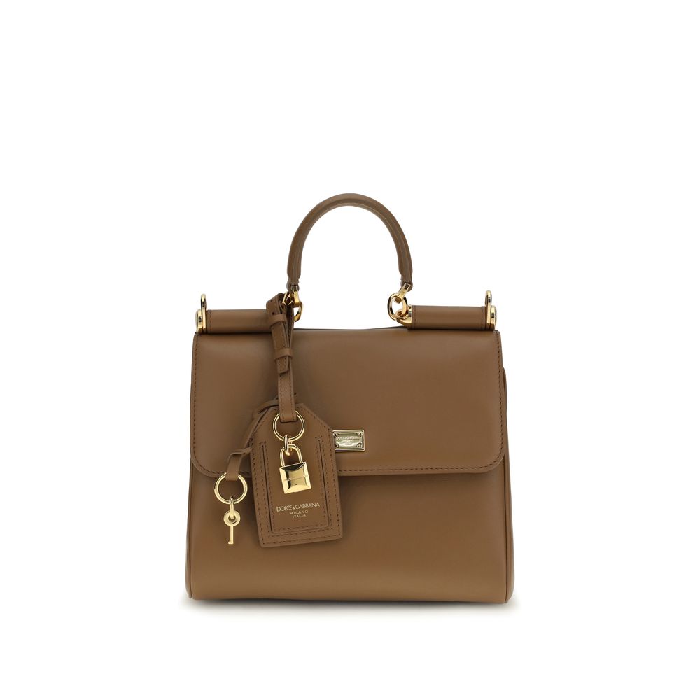 Dolce & Gabbana Brown Calf Leather Bos Taurus Shoulder Bag - Eljoys Fashion 