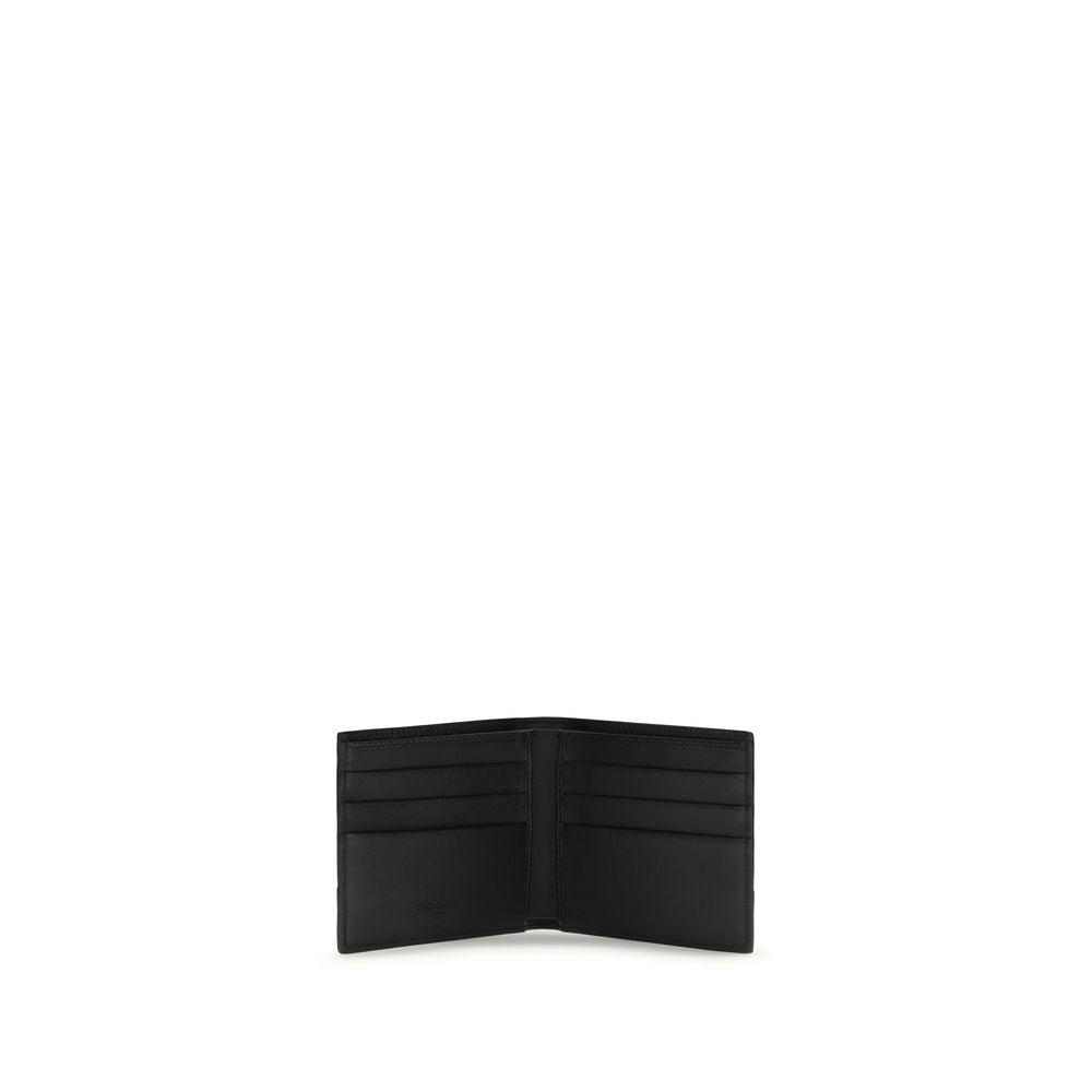 Dolce & Gabbana Black Calf Leather Bos Taurus Wallet Dolce & Gabbana