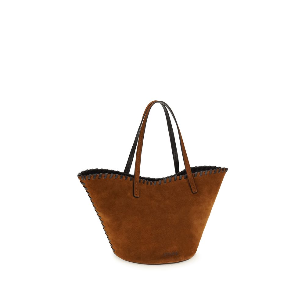 Staud Brown Calf Leather Bos Taurus Handbag Staud